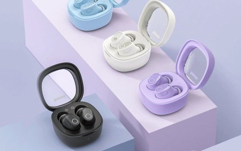 các mẫu tai nghe Baseus không dây với nhiều màu sắc và kiểu dáng