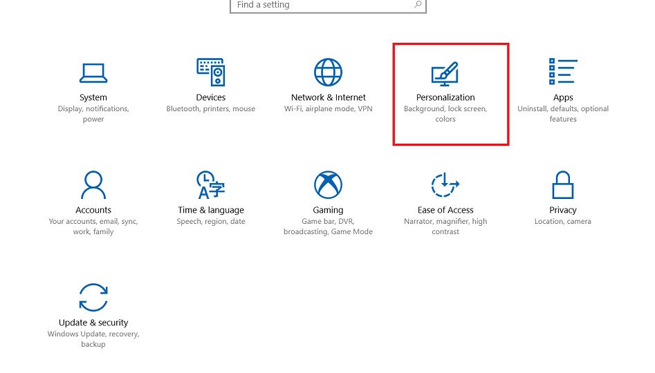 Các tùy chọn cài đặt hình nền Windows 10