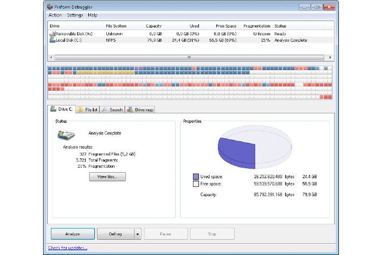 Các ứng dụng cần thiết cho laptop: Phần mềm dọn rác Defraggler