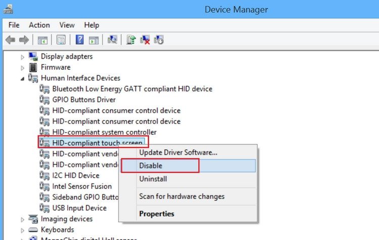 Cách bật/tắt lại tính năng cảm ứng màn hình laptop không cảm ứng được Win 10