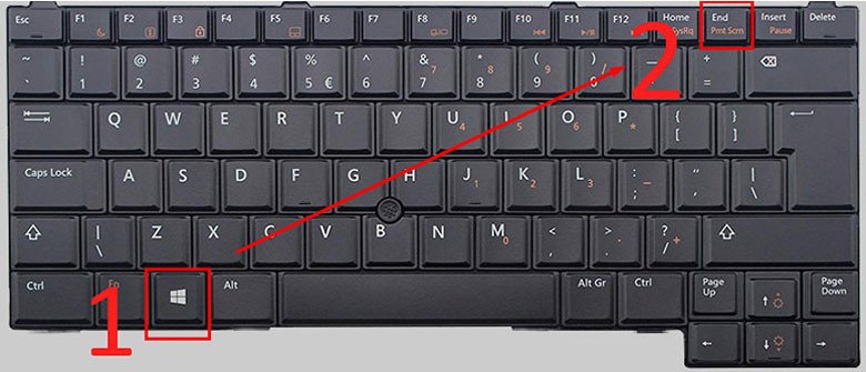 Cách cap màn hình laptop Dell Win 10 nhấn tổ hợp phím Windows + PrtSc để cap màn hình lưu trực tiếp