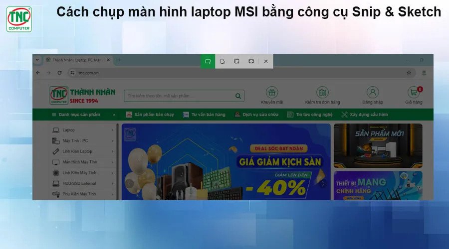 cách chụp màn hình máy tính msi
