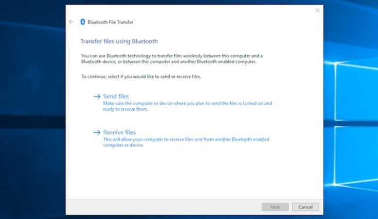 Cách chuyển file từ laptop sang điện thoại bằng bluetooth: Gửi file