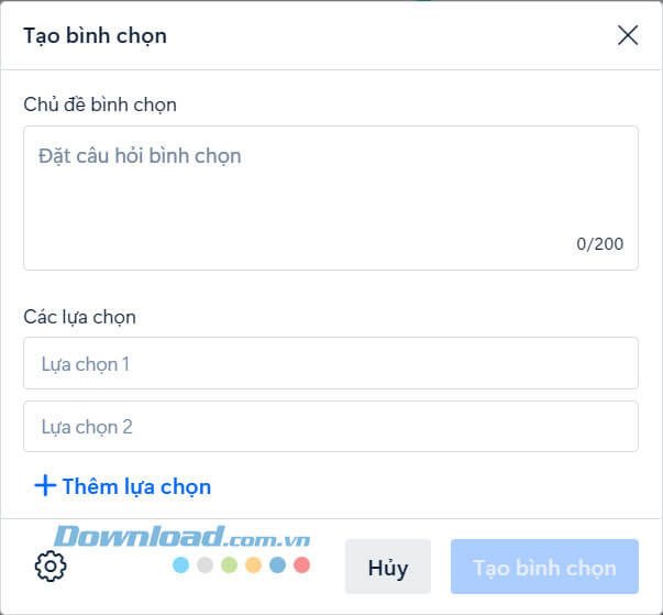 Cách tạo bình chọn và ghi chú trên Zalo PC