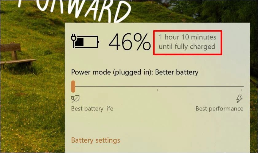 Cách theo dõi thời gian sạc pin laptop HP