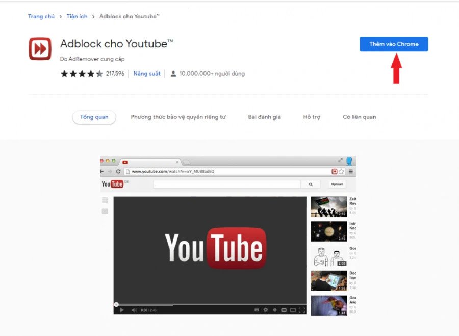 Cài đặt Adblock for YouTube giúp nghe nhạc không quảng cáo