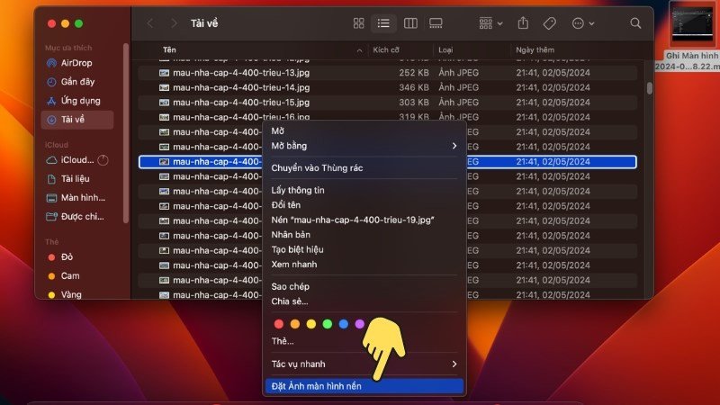 cài đặt ảnh cá nhân làm nền laptop macbook