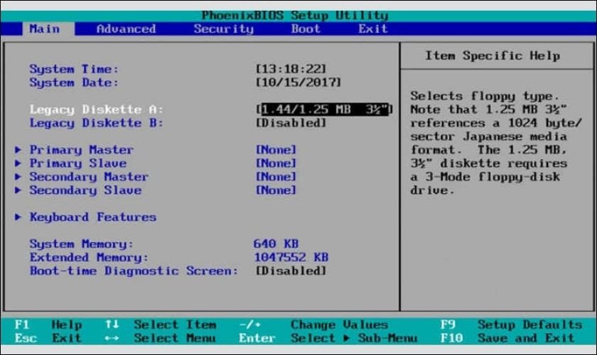 Cài đặt BIOS trên laptop Dell với các tùy chọn nâng cao