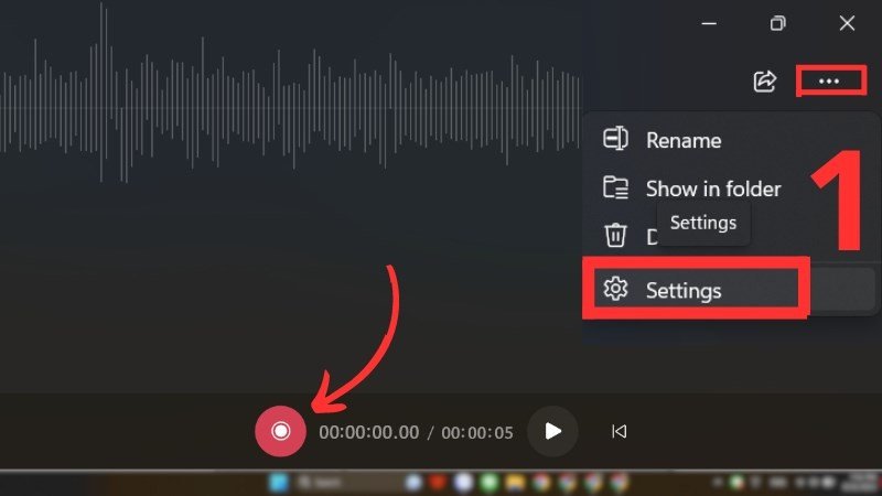 Cài đặt chất lượng và định dạng cho bản ghi âm trên Windows 11