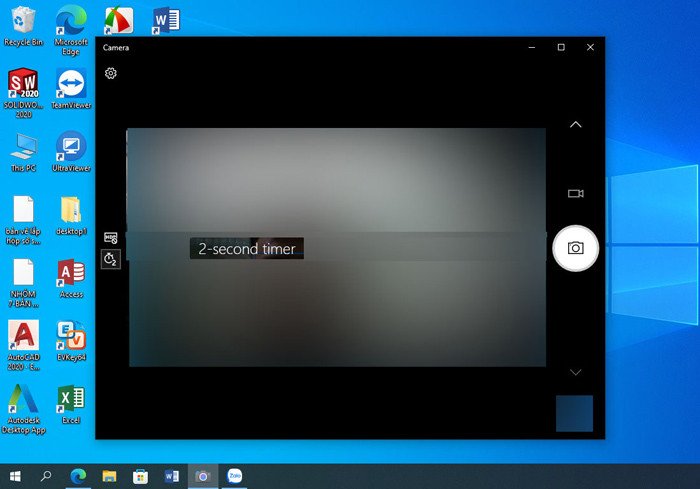 Cài đặt hẹn giờ chụp ảnh trong ứng dụng camera laptop Windows 10