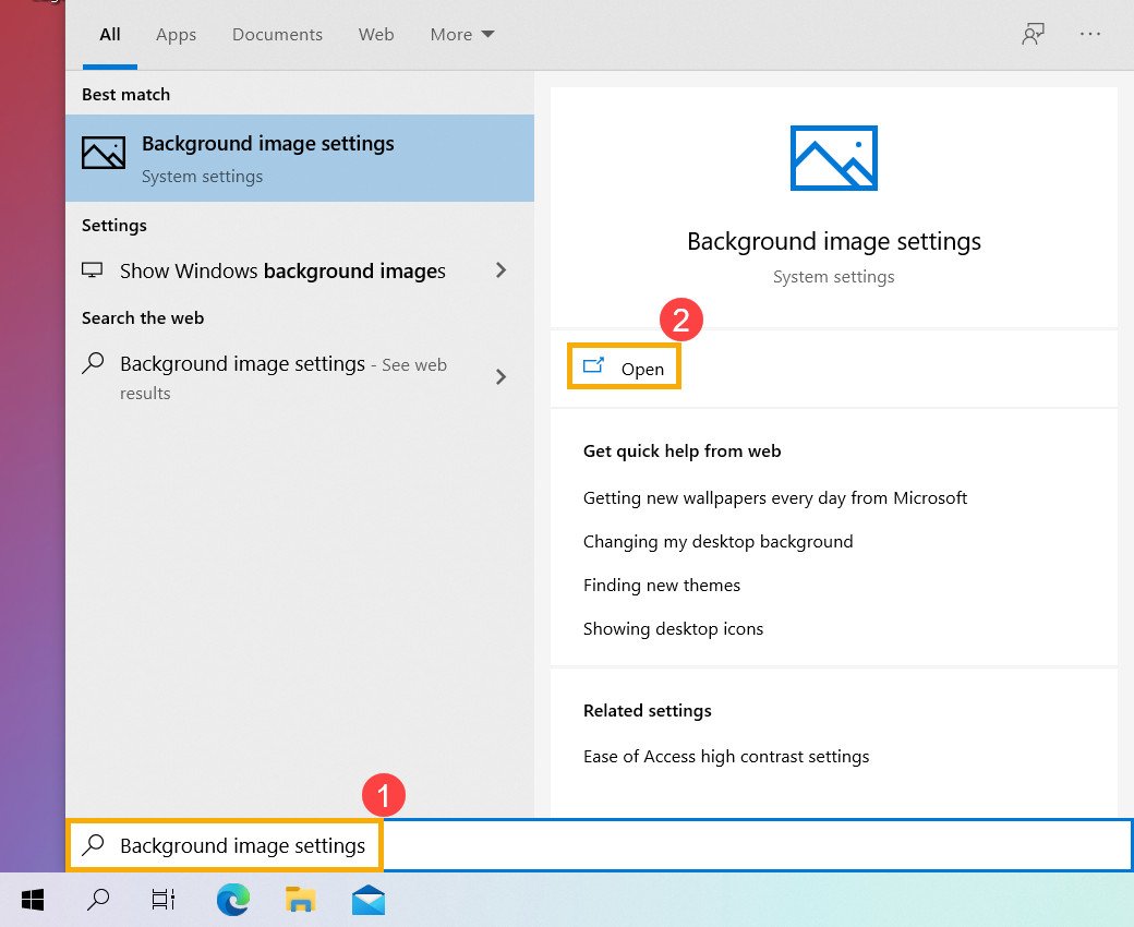 Cài đặt hình nền trên Windows 10