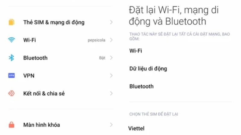 Cài đặt lại mạng giúp xử lý vấn đề Bluetooth