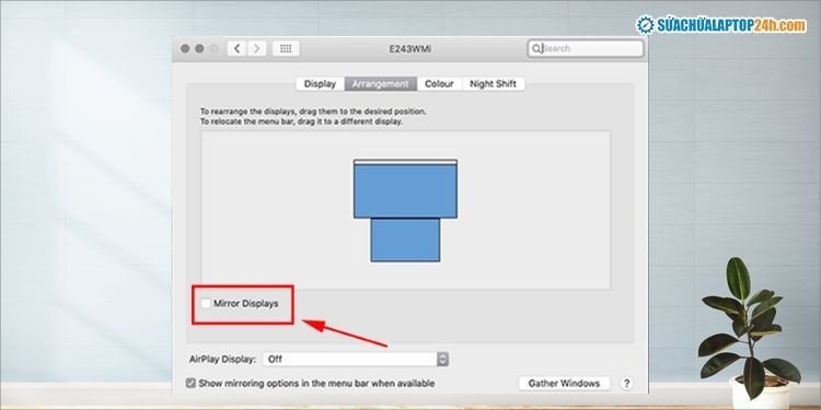Cài đặt Mirror Display trên MacBook để trình chiếu màn hình