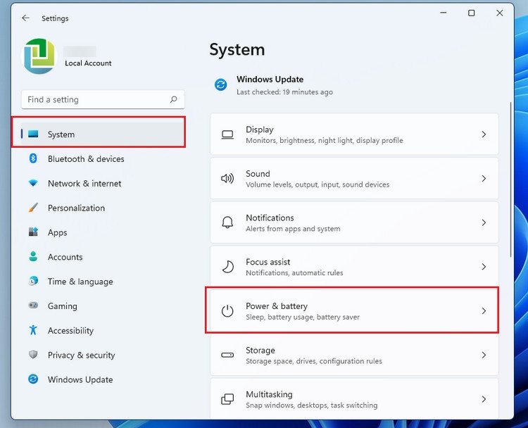 Cài đặt Nguồn và pin trên Windows 11, hiển thị tùy chọn Chế độ tiết kiệm pin.