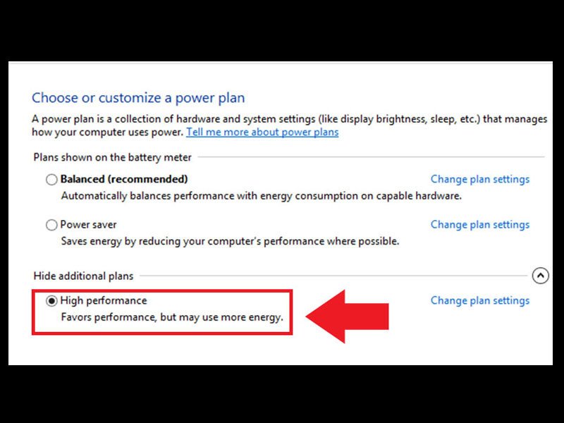 Cài đặt Power Options giúp điều chỉnh hiệu suất và nhiệt độ CPU laptop