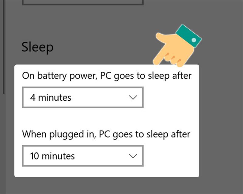 Cài đặt thời gian cho chế độ Sleep trên Windows 10