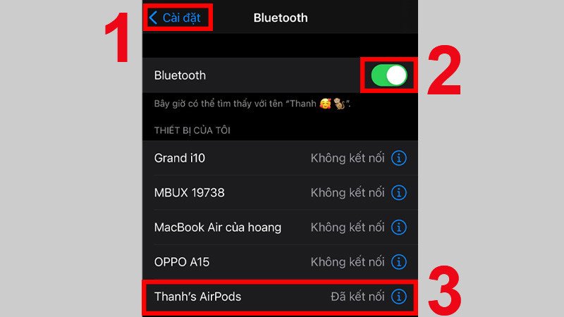 Cài đặt tùy chỉnh tai nghe AirPods trên thiết bị Apple
