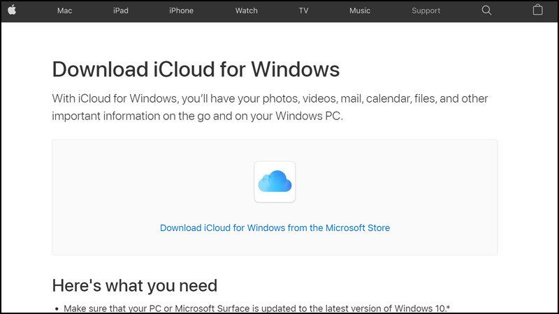Cài đặt và đăng nhập iCloud cho Windows trên laptop