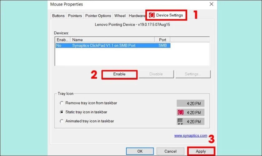 Cài đặt và tùy chỉnh chuột cảm ứng trên laptop Windows