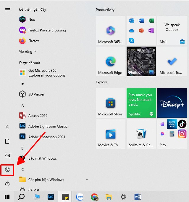 Cài đặt Windows, chọn Time & Language để thay đổi ngôn ngữ