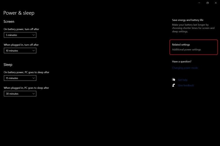 Cài đặt Windows Settings để cấu hình nút nguồn khi laptop bị đơ