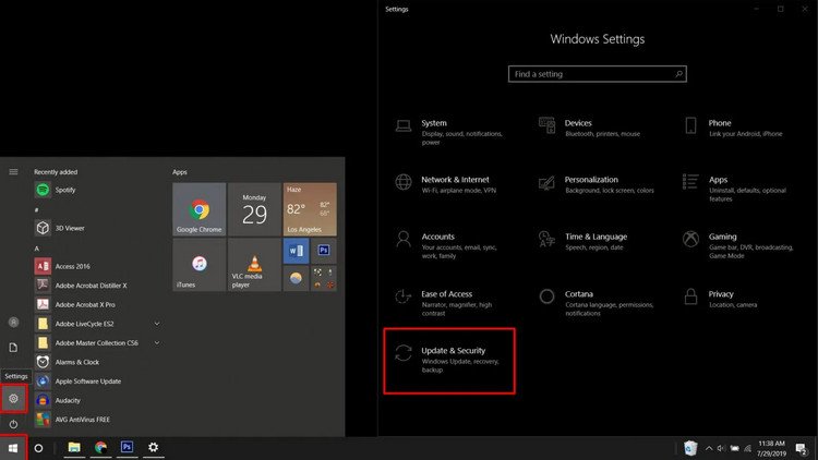 Cài lại Win 10 - Get started để reset