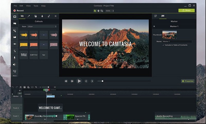 Camtasia Studio, phần mềm quay màn hình laptop với trình chỉnh sửa chuyên nghiệp