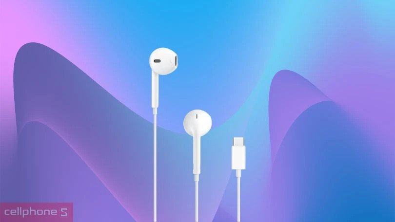 Cận cảnh cụm điều khiển tai nghe Apple EarPods USB-C