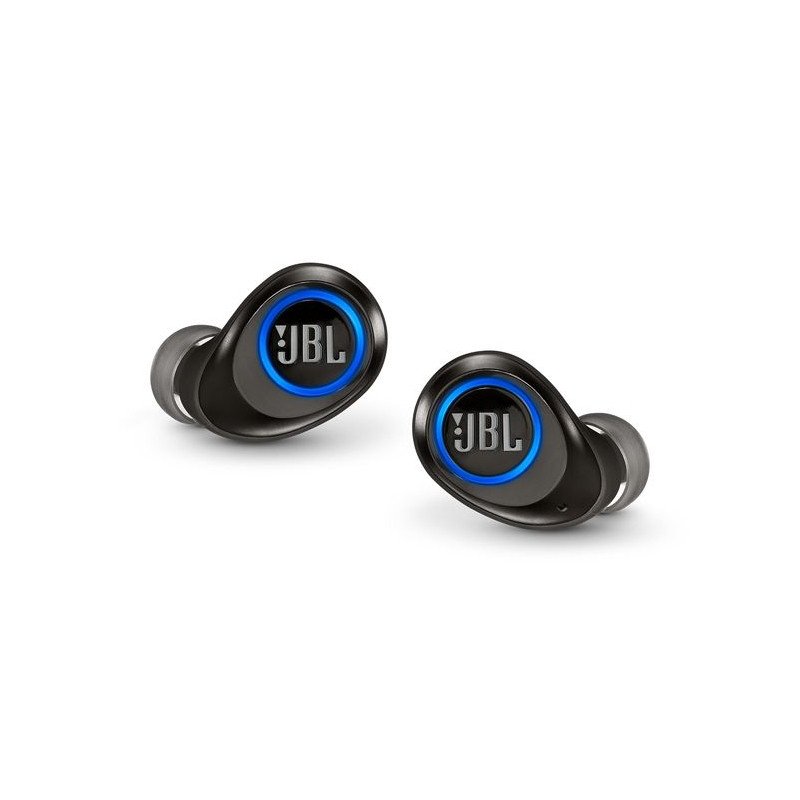Cận cảnh nút điều khiển trên tai nghe JBL Free màu đen