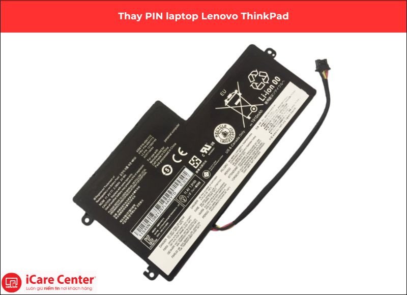 Cận cảnh pin Li-ion dung lượng cao của dòng laptop Lenovo ThinkPad