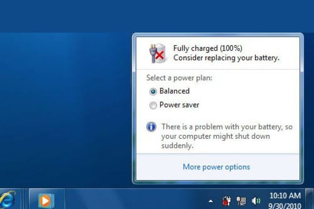 Cảnh báo "Consider Replacing Your Battery" trên hệ điều hành Windows