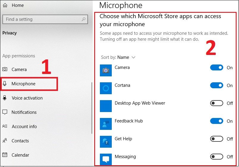 Cấp hoặc từ chối quyền micro cho từng ứng dụng trên laptop Lenovo