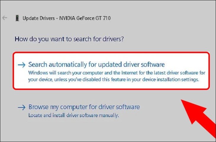 Cập nhật driver card đồ họa để xoay màn hình