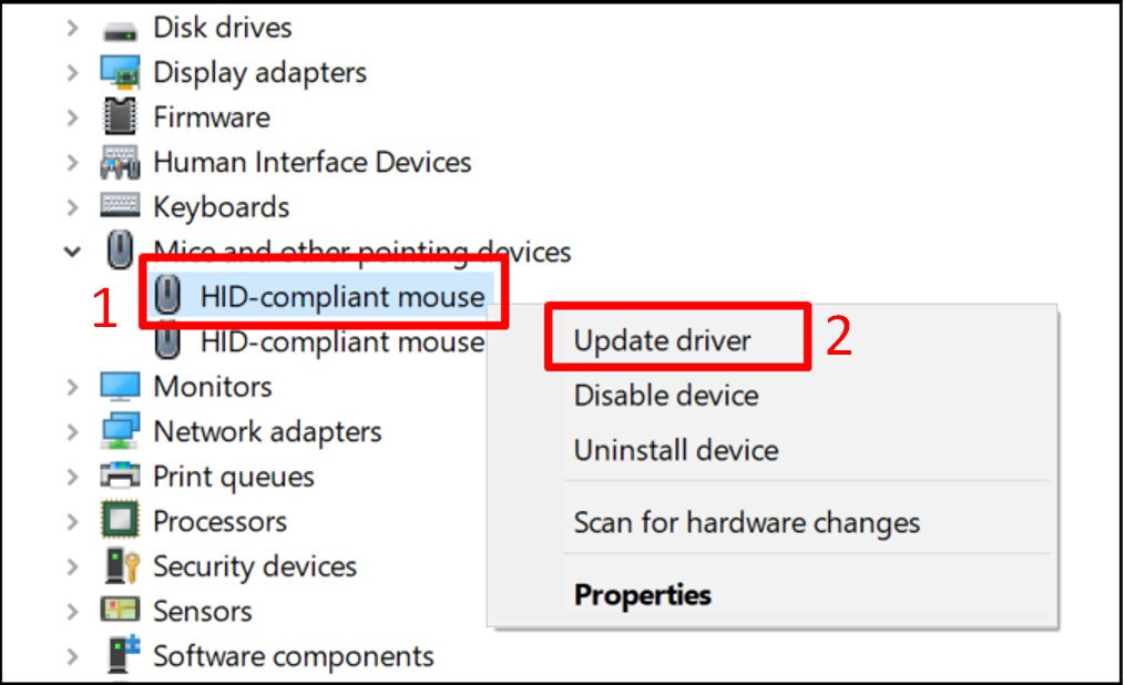 Cập nhật driver cho chuột không dây trên laptop HP