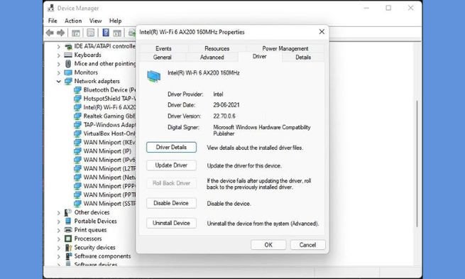 Cập nhật driver WiFi mới nhất