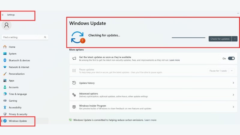 Cập nhật Windows cho laptop Dell mới