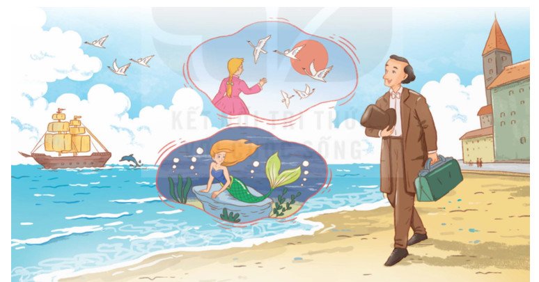 Cậu bé đang nhìn qua ống nhòm, tượng trưng cho việc mắt thấy tai nghe và khám phá thế giới qua trải nghiệm trực tiếp.