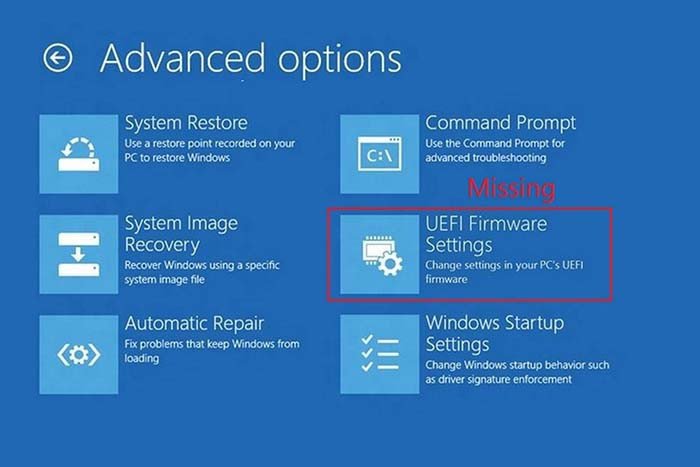 Cấu hình BIOS để khắc phục lỗi full màn hình