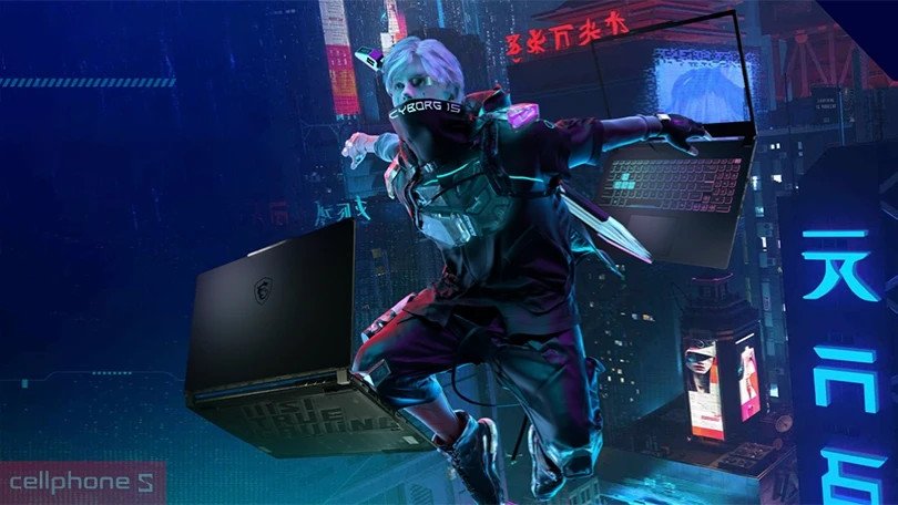 Cấu hình mạnh mẽ của MSI Cyborg 15 A12VE-240VN với chip Intel Core i7 và card đồ họa NVIDIA RTX 4050