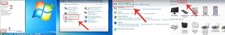 Cấu hình máy in qua Wi-Fi trên Windows 7
