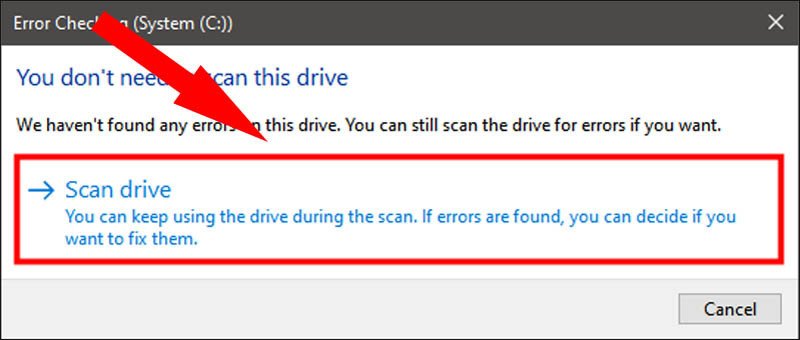 Chá»n Scan driver Ä‘á»ƒ quét tìm và thay Ä‘á»•i pháº§n cá»©ng