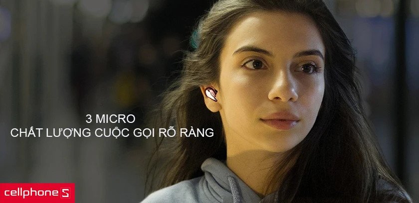 Chất lượng cuộc gọi rõ ràng với 3 micro trên tai nghe Samsung Buds Live