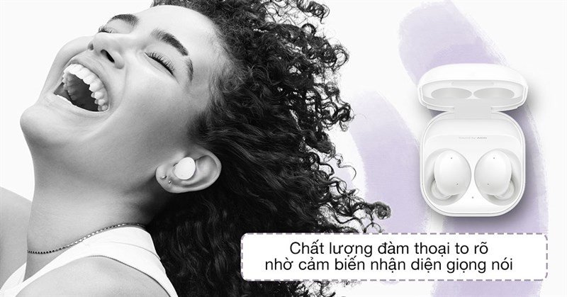 Chất lượng đàm thoại to rõ trên Galaxy Buds 2 R177N