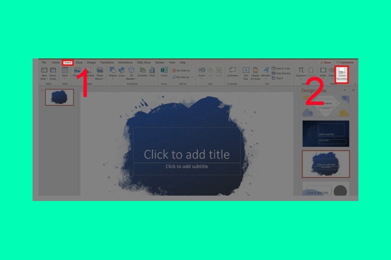 Chèn tính năng Screen Recording vào PowerPoint để quay màn hình
