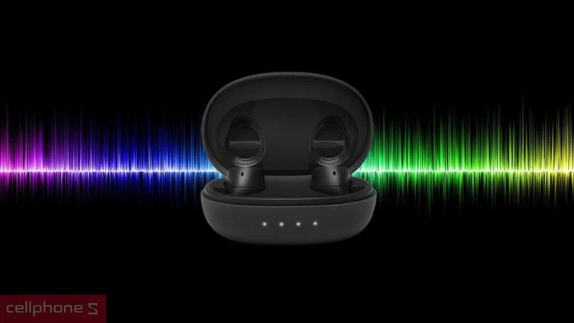 Chi tiết thiết kế công thái học của tai nghe JBL Live Free 2 màu trắng
