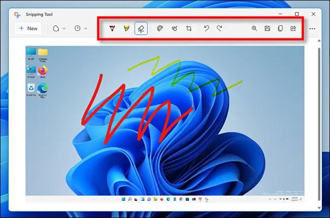 Chỉnh sửa, cắt xén ảnh chụp màn hình Win 11 trực tiếp trong Snipping Tool