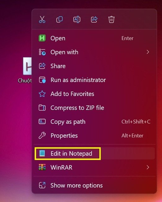 Chỉnh sửa file script AutoHotkey trong Notepad