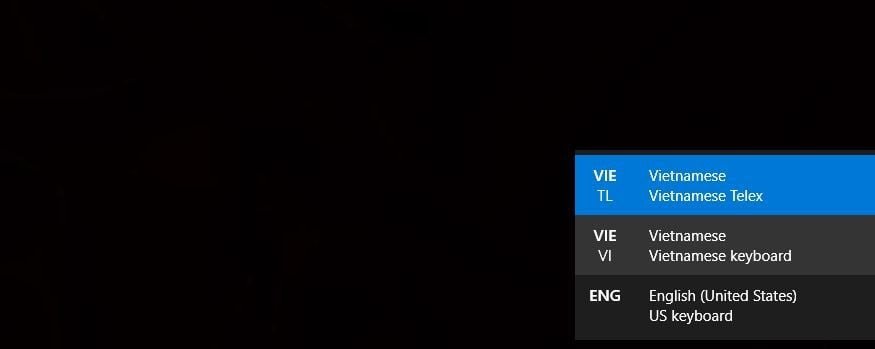 Chỉnh tiếng Việt trên laptop: Chuyển đổi ngôn ngữ bàn phím