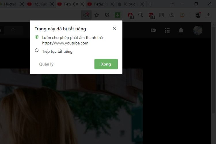 Cho phép phát âm thanh trên trang web khi laptop mất tiếng