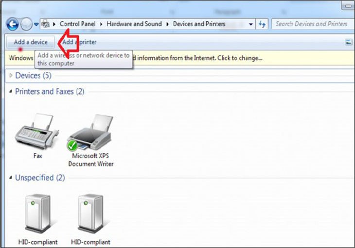Chọn Add a Device để thêm loa Bluetooth mới